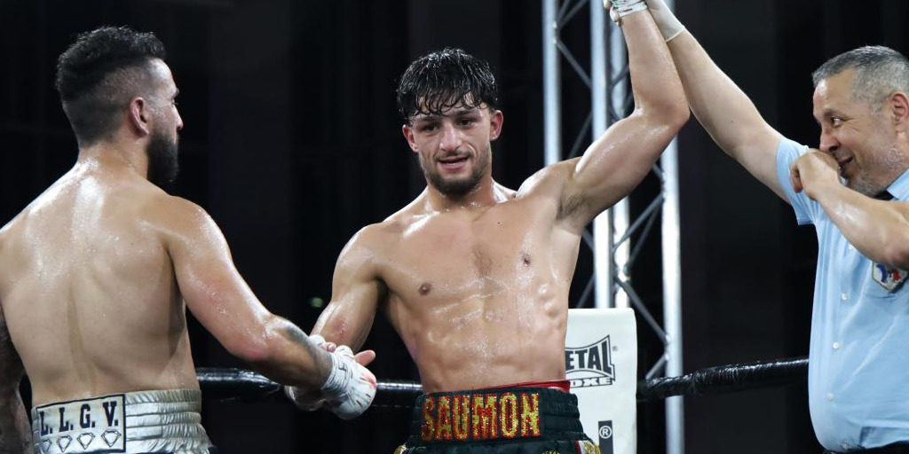 Clément Saumon victorieux après son combat face à l’Argentin Jose Luis Commisso.